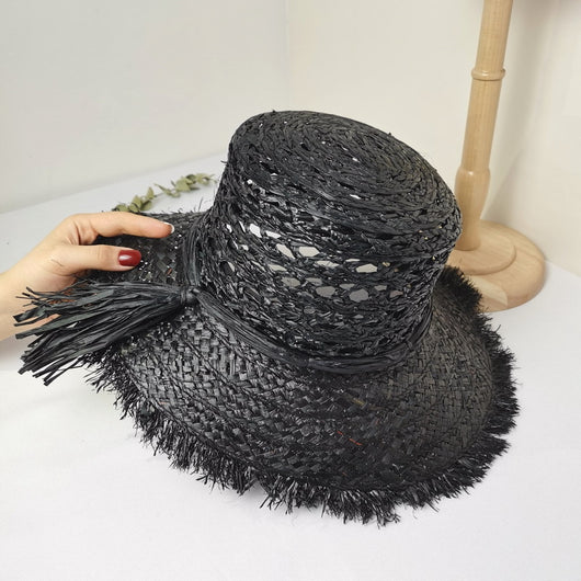 Sombrero de Rafia Transpirable con Bordes Naturales - Image 10