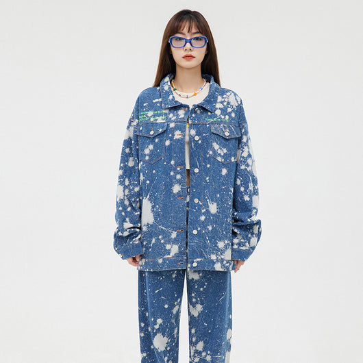 Chaqueta Denim Oversized Tie Dye con Lavado Artesanal - Image 6