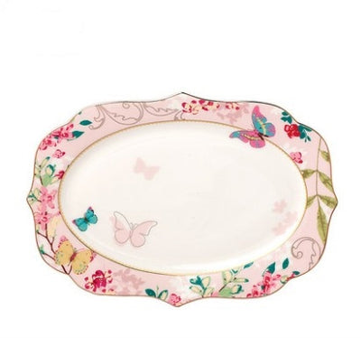 Plato de Cerámica Europea Lujo Ligero para Carnes y Té de la Tarde - Image 6