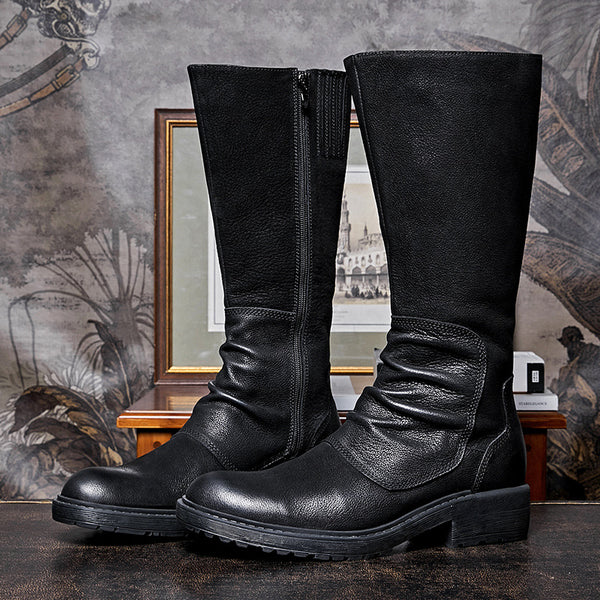 Botas Altas Plataforma con Cierre para Hombre