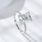 Anillo de Moissanita Radiant 4 Quilates en Plata 925