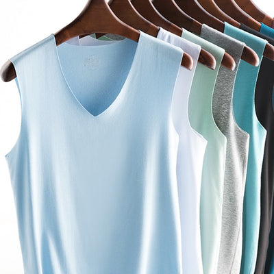 Chaleco Deportivo Ice Silk sin Costuras para Hombre - Camiseta sin Mangas Cuello V - Image 10