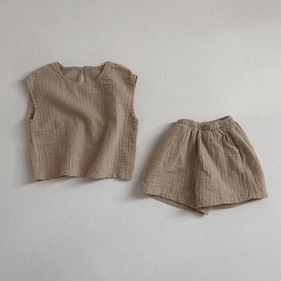 Conjunto de Shorts y Chaleco Transpirable a Juego para Niños - Image 2