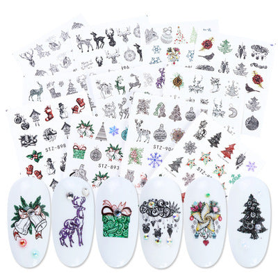 Pegatinas de Agua para Uñas con Diseños de Mariposas, Frutas y Flores Doradas - Image 12