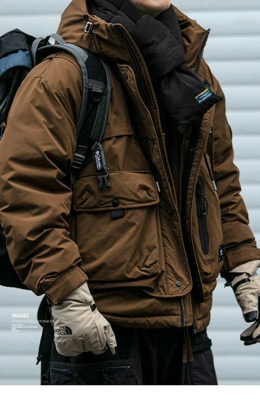 Chaqueta Acolchada de Trabajo Impermeable con Capucha y Múltiples Bolsillos - Image 17