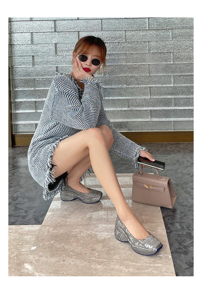 Zapatos Plataforma Punta Cuadrada con Suela Acolchada para Mujer - Image 12