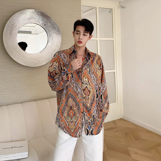 Camisa Casual Hombre Estampado Tótem Étnico - Image 10