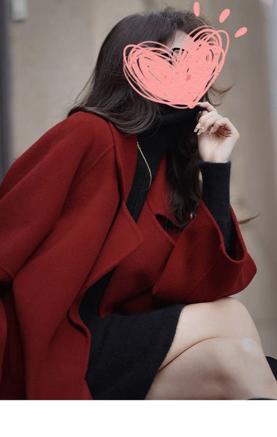 Abrigo Socialite de Moda Otoño-Invierno Largo hasta la Rodilla - Image 15