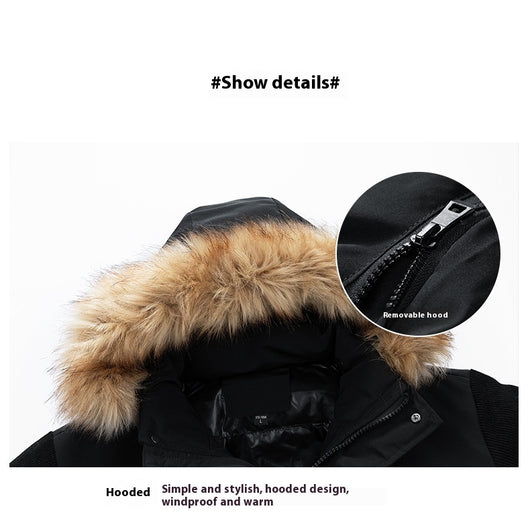 Abrigo Grueso para Hombre con Cuello de Piel - Otoño e Invierno - Image 20