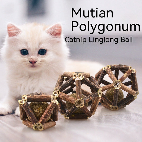 Bola de Juego para Gatos con Poligonium y Hierba Gatera