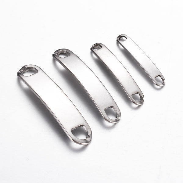 Conector de Pulsera Acero Inoxidable Placa Curva