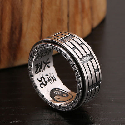 Anillo Vintage de Plata Tailandesa con Escritura Sagrada - Diseño Masculino - Image 4