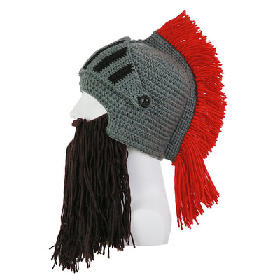 Sombrero Caballero Romano Rojo con Bigote para Adultos - Image 6