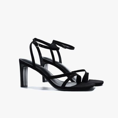 Tacones Negros Gruesos de Altura Media - Image 16