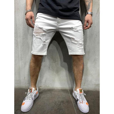 Shorts Vaquero Rotos Blanco Estilo Europeo - Image 11