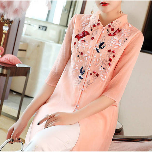 Vestido Retro Cheongsam Moderno - Elegancia Asiática Versátil - Image 2