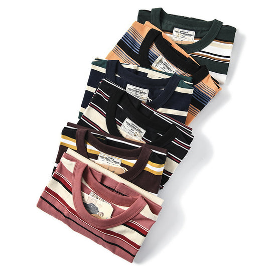 Camiseta Manga Corta a Rayas para Hombre - Algodón Premium - Image 15