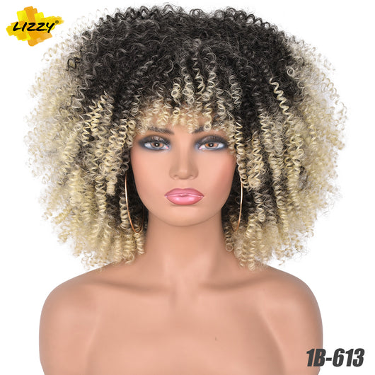 Peluca Afro Rizada Corta 12 Pulgadas - Cabello Natural Africano - Image 7