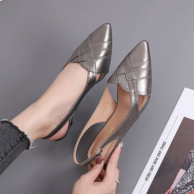 Sandalias de Cuero con Tacón Medio y Punta Afilada - Estilo Verano - Image 6
