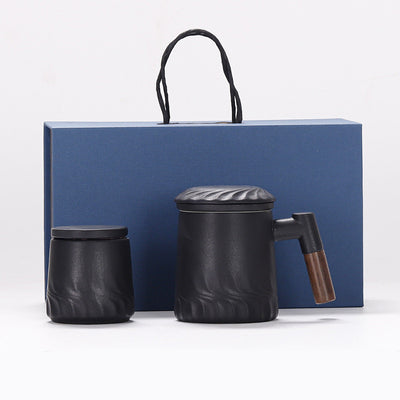 Taza Filtro de Cerámica para Té con Separador de Agua y Tapa - Image 12