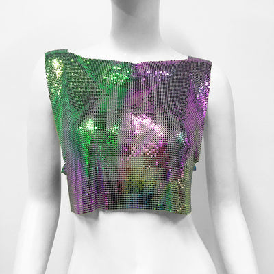 Top Brillante con Lentejuelas Metálicas - Estilo Dulce y Picante - Image 15