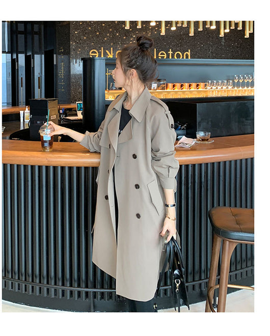 Abrigo Trench Ligero Midi para Mujer - Chaqueta Suelta Favorecedora Primavera - Image 19