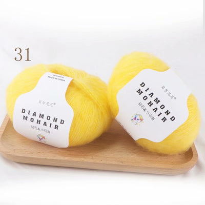 Bufanda Chal de Mohair Tejida a Mano Sudafricana Premium con Ovillo de Lana DIY - Image 13