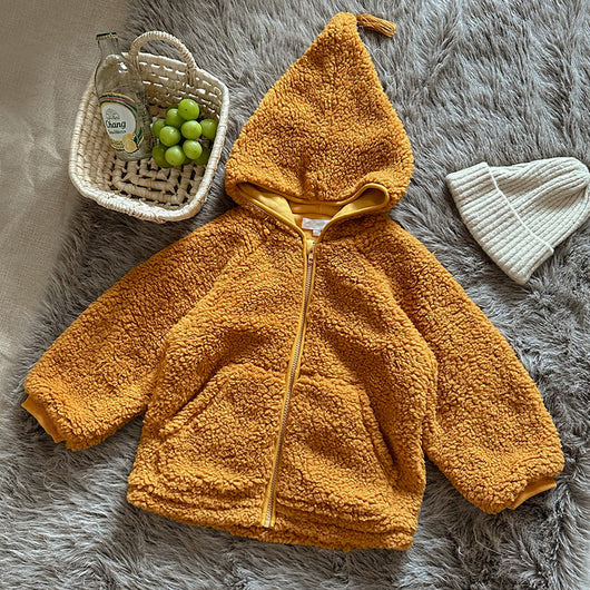 Abrigo Polar Cálido con Gorro Puntiagudo para Otoño e Invierno - Image 4