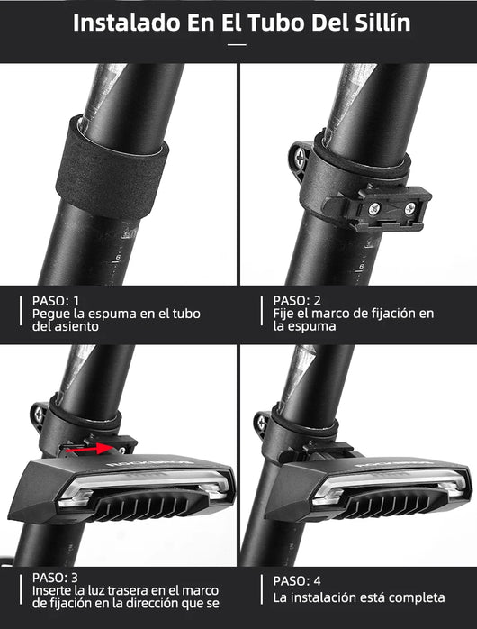 Luz Trasera LED Inteligente con Control Remoto para Bicicleta - Image 17