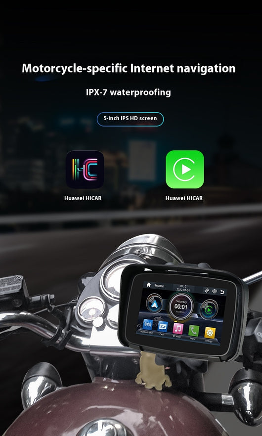 GPS Moto 5 pulgadas Wireless CarPlay Impermeable Portátil - Image 5