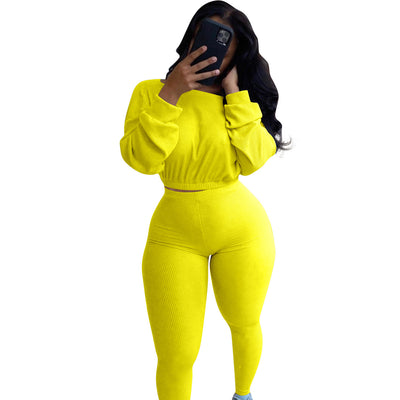 Conjunto Athleisure Acanalado para Mujer - Estilo Otoño - Image 32