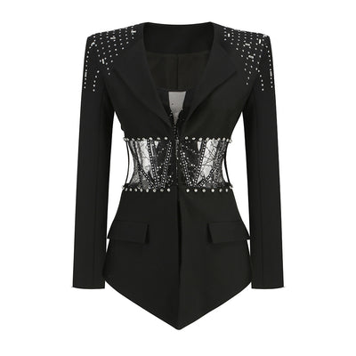 Conjunto Dos Piezas Ajustado con Cutout y Strass - Manga Larga Reductora - Image 17