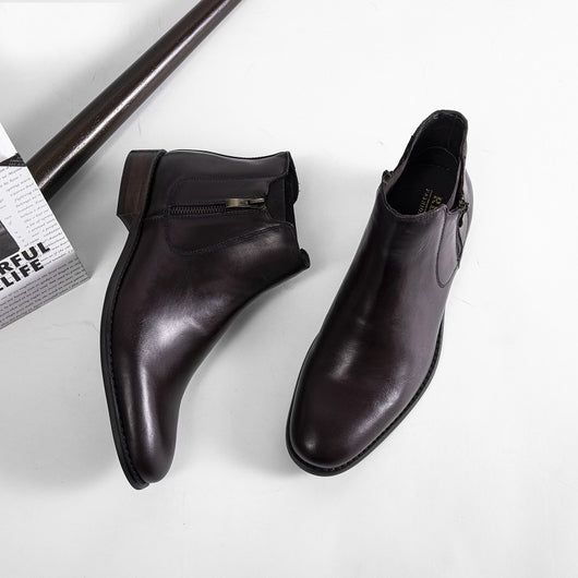 Botas de Cuero Genuino para Hombre - Primera Capa - Image 9