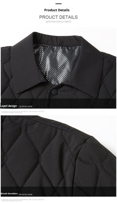 Chaqueta Acolchada de Negocios con Diseño Geométrico para Hombre - Image 19
