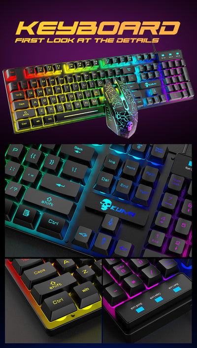 Kit Teclado y Ratón RGB Luminoso Kuiying T6 - Image 16