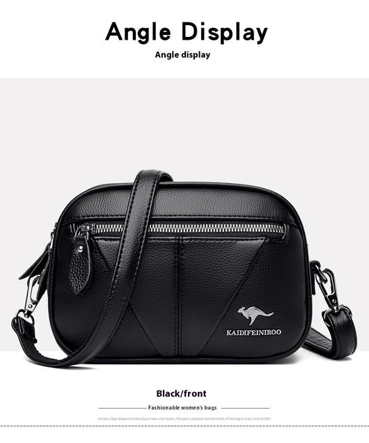 Bolso Bandolera Redondo de Cuero Genuino - Versátil y Elegante - Image 35