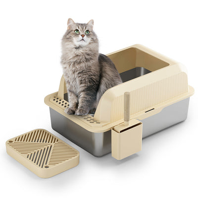 Arenero para Gatos de Acero Inoxidable Completamente Cerrado - Image 7