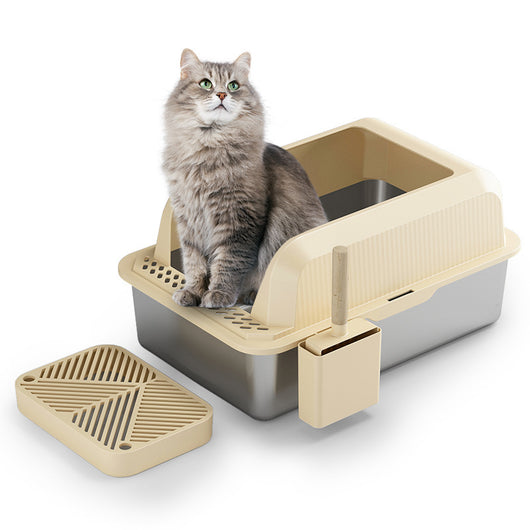 Arenero para Gatos de Acero Inoxidable Completamente Cerrado - Image 7