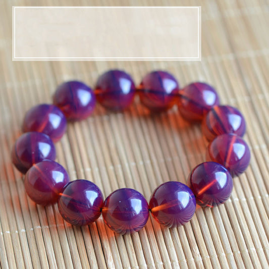 Pulsera de Ámbar Azul con Cera de Abeja para Hombre y Mujer - Image 2