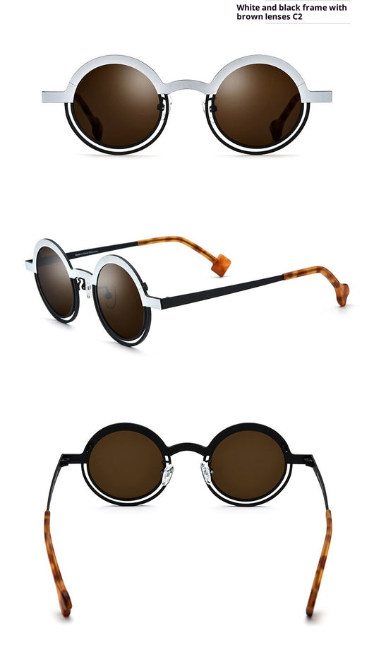 Gafas de Sol Unisex Titanio Puro con Diseño Redondo y Colores Vibrantes - Image 12