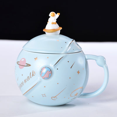 Taza de Cerámica para Pareja con Tapa y Cuchara - Diseño Boy and Girl - Image 5