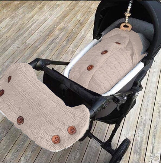 Saco de Dormir Bebé Lana Tejida Anti-Patadas para Exterior