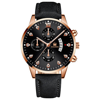 Reloj de Cuarzo para Hombre con Tres Esferas y Detalles de Diamantes - Image 14