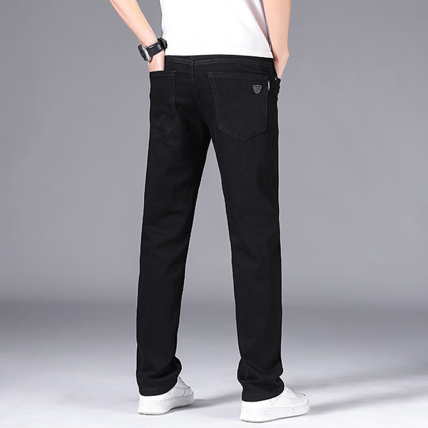 Pantalones Vaqueros Holgados Talla Grande Estilo Dad Jeans Casual Hombre Negro