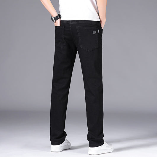Pantalones Vaqueros Holgados Talla Grande Estilo Dad Jeans Casual Hombre Negro