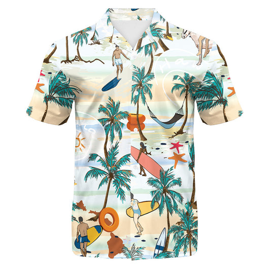 Conjunto de Dos Piezas: Shorts y Camisa Estampada para Playa y Viajes - Image 6