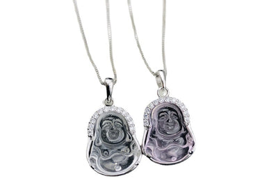Collar de Plata Estilo Étnico con Colgante Buda Diamantado - Image 12
