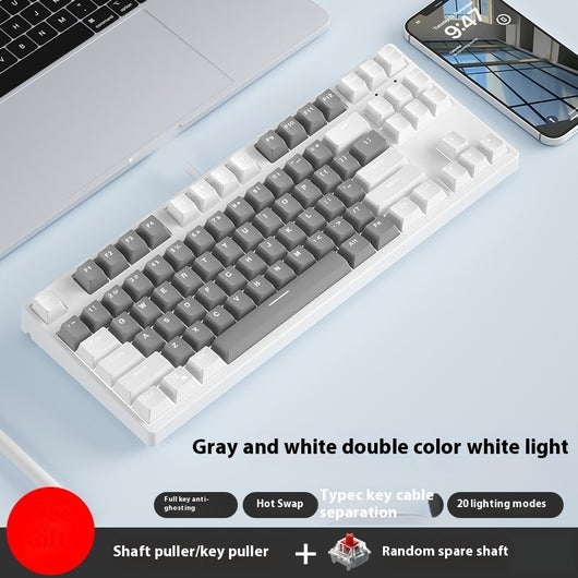 Teclado Mecánico Gaming 87 Teclas Hot Swap Intercambiable Dual Color - Image 26