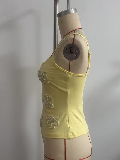 Blusa Fresca de Perlas para Mujer - Diseño Liso Verano - Image 9