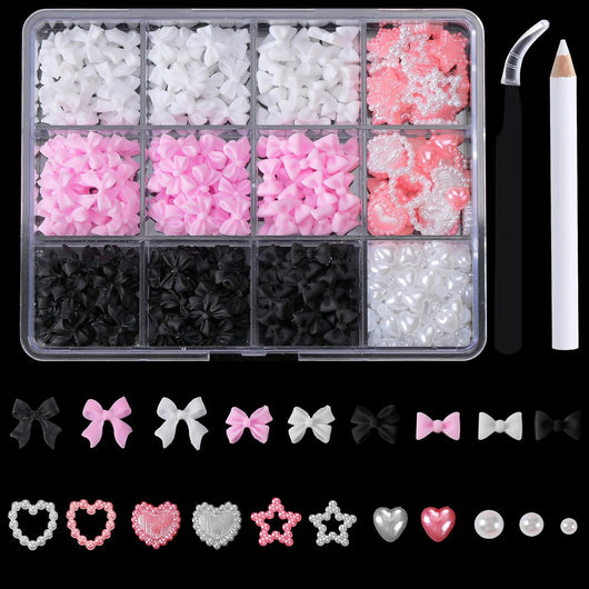 Set de Adornos Navideños de Resina con Lazos y Moños Mixtos - Image 26
